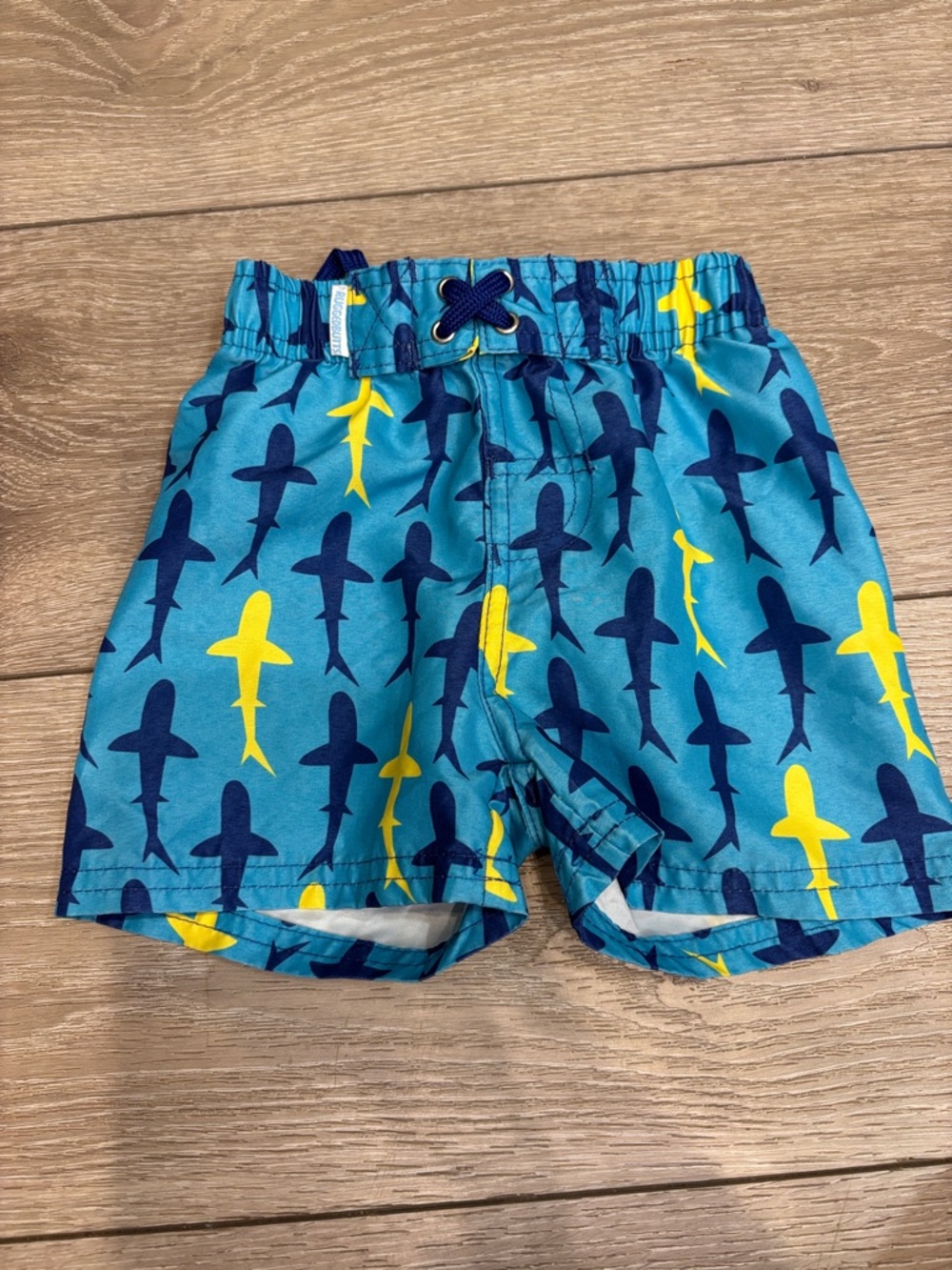 Rugged Butts Shark Print Swim Trunks 6-12mo
